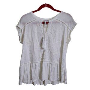 Cupio Signature NWT Bohemian Eyelet Lace Top Size M